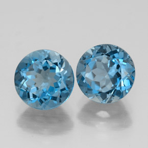 Achetez naturel ct bleue topaze gems, coupe roude, en provenance brésil chez gemselect. en stock, livraison internationale!