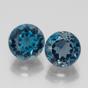 Achetez naturel ct bleue topaze gems, coupe roude, en provenance brésil chez gemselect. en stock, livraison internationale!
