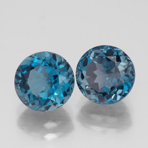Achetez naturel ct bleue topaze gems, coupe roude, en provenance brésil chez gemselect. en stock, livraison internationale!
