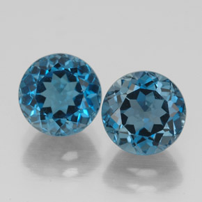 Achetez naturel ct bleue topaze gems, coupe roude, en provenance brésil chez gemselect. en stock, livraison internationale!