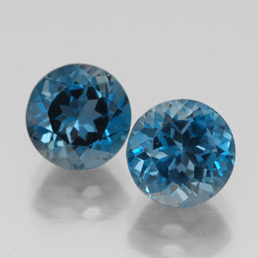Achetez naturel ct bleue topaze gems, coupe roude, en provenance brésil chez gemselect. en stock, livraison internationale!