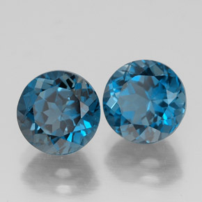 Achetez naturel ct bleue topaze gems, coupe roude, en provenance brésil chez gemselect. en stock, livraison internationale!