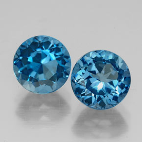 Achetez naturel ct bleue topaze gems, coupe roude, en provenance brésil chez gemselect. en stock, livraison internationale!