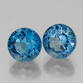 Achetez naturel ct bleue topaze gems, coupe roude, en provenance brésil chez gemselect. en stock, livraison internationale!