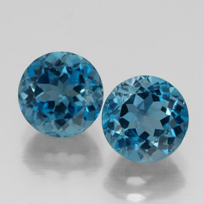 Achetez naturel ct bleue topaze gems, coupe roude, en provenance brésil chez gemselect. en stock, livraison internationale!