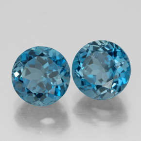 Achetez naturel ct bleue topaze gems, coupe roude, en provenance brésil chez gemselect. en stock, livraison internationale!