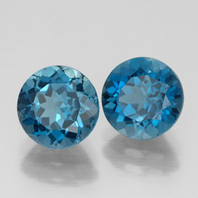 Achetez naturel ct bleue topaze gems, coupe roude, en provenance brésil chez gemselect. en stock, livraison internationale!