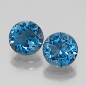 Achetez naturel ct bleue topaze gems, coupe roude, en provenance brésil chez gemselect. en stock, livraison internationale!