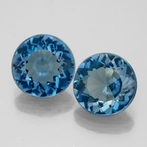 Achetez naturel ct bleue topaze gems, coupe roude, en provenance brésil chez gemselect. en stock, livraison internationale!