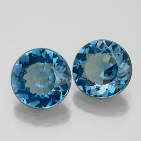 Achetez naturel ct bleue topaze gems, coupe roude, en provenance brésil chez gemselect. en stock, livraison internationale!