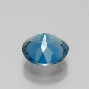Topaze bleue naturelle coupe roude, 2,00 ct, VVS-VS
