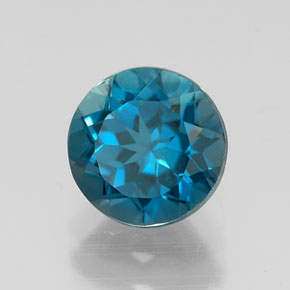 Topaze bleue naturelle coupe roude, 1,56 ct, VS