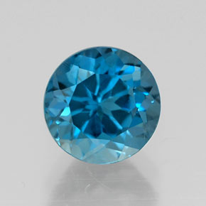 Topaze bleue naturelle coupe roude, 1,84 ct, VS