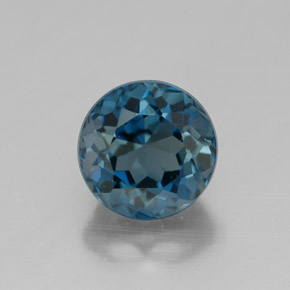 Topaze bleue naturelle coupe roude, 2,10 ct, VS