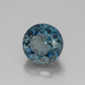 Topaze bleue naturelle coupe roude, 2,10 ct, VS