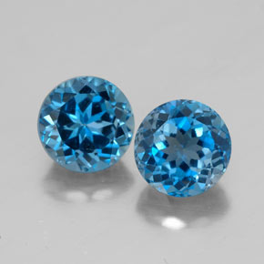 Achetez naturel ct bleue topaze gems, coupe roude, en provenance brésil chez gemselect. en stock, livraison internationale!