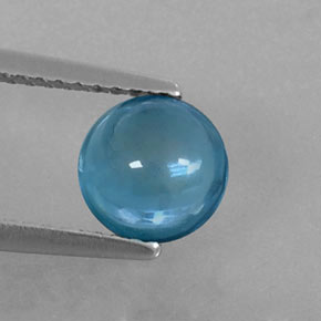 Topaze bleue naturelle coupe roude, 1,49 ct, transparent
