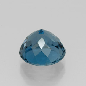Topaze bleue naturelle coupe roude, 2,65 ct, VVS