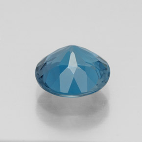 Topaze bleue naturelle coupe roude, 2,10 ct, VVS