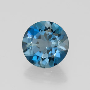 Topaze bleue naturelle coupe roude, 2,04 ct, VVS-VS