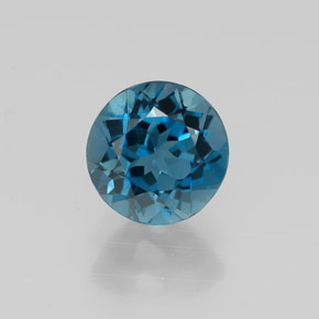 Topaze bleue naturelle coupe roude, 1,47 ct, VVS-VS