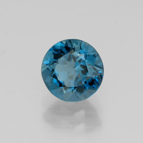 Topaze bleue naturelle coupe roude, 1,47 ct, VVS-VS