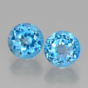Achetez naturel ct bleue topaze gems, coupe roude, en provenance brésil chez gemselect. en stock, livraison internationale!