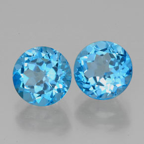 Achetez naturel ct bleue topaze gems, coupe roude, en provenance brésil chez gemselect. en stock, livraison internationale!