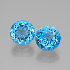 Achetez naturel ct bleue topaze gems, coupe roude, en provenance brésil chez gemselect. en stock, livraison internationale!