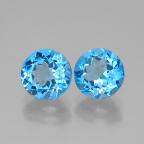 Achetez naturel ct bleue topaze gems, coupe roude, en provenance brésil chez gemselect. en stock, livraison internationale!