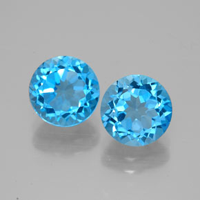 Achetez naturel ct bleue topaze gems, coupe roude, en provenance brésil chez gemselect. en stock, livraison internationale!