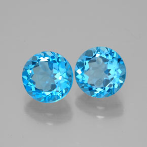 Achetez naturel ct bleue topaze gems, coupe roude, en provenance brésil chez gemselect. en stock, livraison internationale!