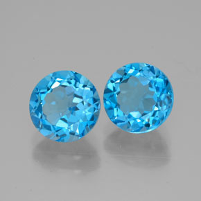 Achetez naturel ct bleue topaze gems, coupe roude, en provenance brésil chez gemselect. en stock, livraison internationale!