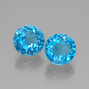 Achetez naturel ct bleue topaze gems, coupe roude, en provenance brésil chez gemselect. en stock, livraison internationale!