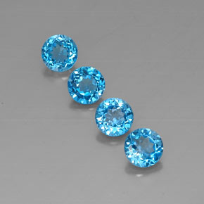 Achetez naturel ct bleue topaze gems, coupe roude, en provenance brésil chez gemselect. en stock, livraison internationale!