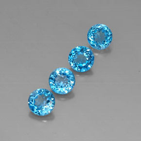 Achetez naturel ct bleue topaze gems, coupe roude, en provenance brésil chez gemselect. en stock, livraison internationale!