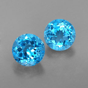 Achetez naturel ct bleue topaze gems, coupe roude, en provenance brésil chez gemselect. en stock, livraison internationale!