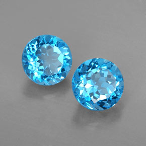 Achetez naturel ct bleue topaze gems, coupe roude, en provenance brésil chez gemselect. en stock, livraison internationale!