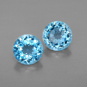 Achetez naturel ct bleue topaze gems, coupe roude, en provenance brésil chez gemselect. en stock, livraison internationale!