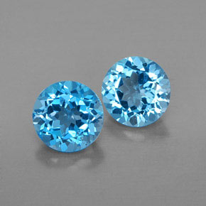 Achetez naturel ct bleue topaze gems, coupe roude, en provenance brésil chez gemselect. en stock, livraison internationale!