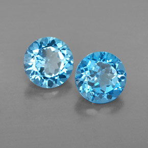 Achetez naturel ct bleue topaze gems, coupe roude, en provenance brésil chez gemselect. en stock, livraison internationale!
