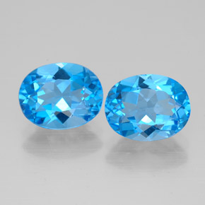 Achetez naturel ct bleu suisse topaze gems, coupe ovale, en provenance brésil chez gemselect. en stock, livraison internationale!