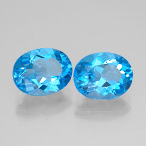 Achetez naturel ct bleu suisse topaze gems, coupe ovale, en provenance brésil chez gemselect. en stock, livraison internationale!