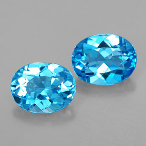 Achetez naturel ct bleue topaze gems, coupe ovale, en provenance brésil chez gemselect. en stock, livraison internationale!