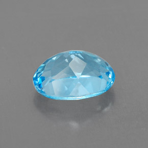 Topaze bleue naturelle coupe ovale, 2,51 ct, VVS