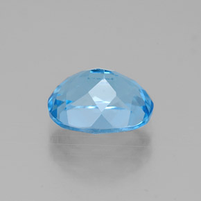 Topaze bleue naturelle coupe ovale, 2,71 ct, VVS