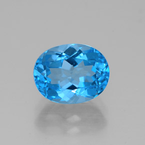 Topaze bleue naturelle coupe ovale, 2,69 ct, VVS