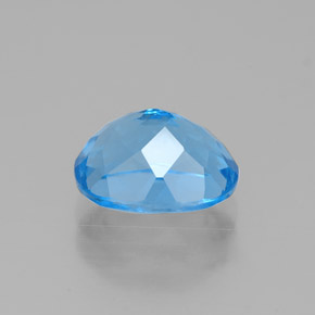 Topaze bleue naturelle coupe ovale, 2,69 ct, VVS