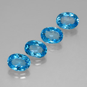 Achetez naturel ct bleu suisse topaze gems, coupe ovale, en provenance brésil chez gemselect. en stock, livraison internationale!