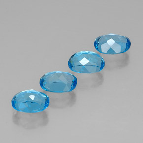 Achetez naturel ct bleu suisse topaze gems, coupe ovale, en provenance brésil chez gemselect. en stock, livraison internationale!